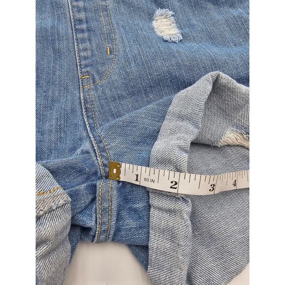 Harper Women's M Cuffed Denim Button Side Shortalls - Picture 2 of 8